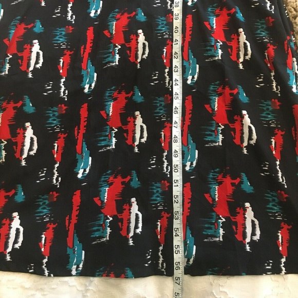 W118 Walter Baker Maxi Dress SMALL Black Red Teal - Picture 5 of 9